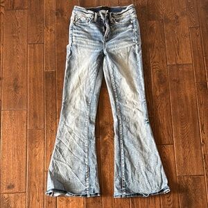 Buckle Light Blue Flare Women's Jeans